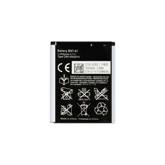 Μπαταρία για Sony Ericsson WT13I / U100 / U100i / J10 / J20 / J108 / J108i / S001 / CK13I / T715 / X2a BST-43 950mAh Μπαταρία για Sony Ericsson WT13I / U100 / U100i / J10 / J20 / J108 / J108i / S001 / CK13I / T715 / X2a BST-43 950mAh