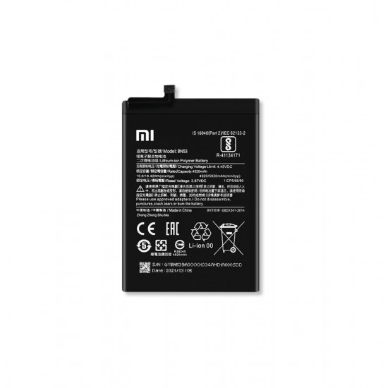 Γνήσια Mπαταρία Xiaomi BN53 Για Redmi Note 9 Pro 3400mAh 46020000181G (Service Pack) Γνήσια Mπαταρία Xiaomi BN53 Για Redmi Note 9 Pro 3400mAh 46020000181G (Service Pack)