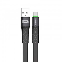 Καλώδιο Φόρτισης Earldom EC-081C USB to Type C (LED Light) 2m Μαύρο