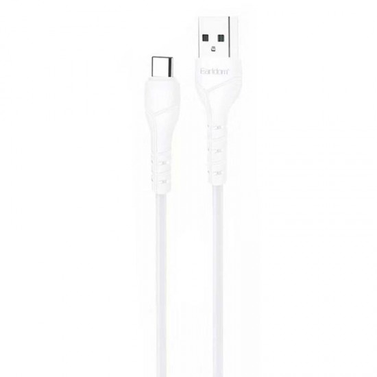 Κωδικός: CAB002 Φόρτιση-Καλώδιο Φόρτισης Earldom EC-095C USB 2.0 USB-C male - USB-A male Λευκό 1m