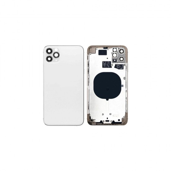 BACK HOUSING / ΠΙΣΩ ΚΑΠΑΚΙ ΓΙΑ APPLE IPHONE 11 PRO MAX Ασήμι BACK HOUSING / ΠΙΣΩ ΚΑΠΑΚΙ ΓΙΑ APPLE IPHONE 11 PRO MAX Ασήμι
