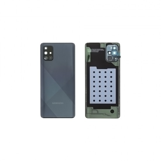 Γνήσιο Πίσω Καπάκι με Τζαμάκι Κάμερας για Samsung Galaxy A71 A715F GH82-22112A Prism Crush Black (Service Pack) Γνήσιο Πίσω Καπάκι με Τζαμάκι Κάμερας για Samsung Galaxy A71 A715F GH82-22112A Prism Crush Black (Service Pack)