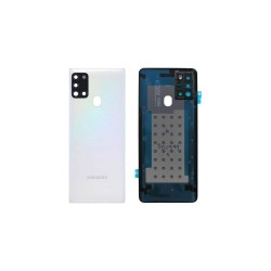 Γνήσιο Πίσω Καπάκι με Τζαμάκι Κάμερας για Samsung Galaxy A21s A217F GH82-22780B White (Service Pack)