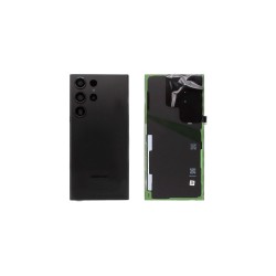 Γνήσιο Πίσω Καπάκι με Τζαμάκι Κάμερας για Samsung Galaxy S23 Ultra S918 GH82-30400A Phantom Black (Service Pack)