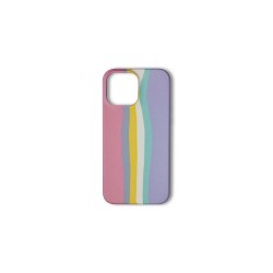 Θήκη Σιλικόνης Σκληρή για iPhone 13 Pro Max Rainbow Pink