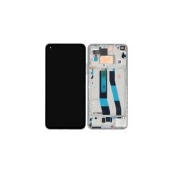 OLED Συμβατή Οθόνη LCD και Μηχανισμός Αφής με Πλαίσιο για Xiaomi 11 Lite 5G NE / Mi 11 Lite 4G / 5G Silver White
