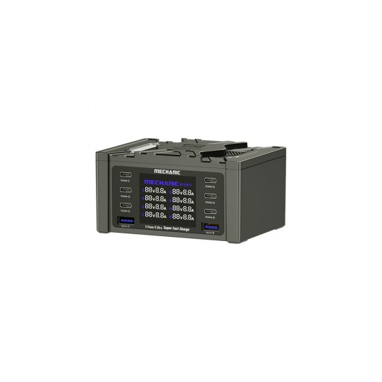Mechanic V-Power 8 Ultra 160W 8-Ports Desktop Digital Display High Power Fast Quick Charger EU Adapter Mechanic V-Power 8 Ultra 160W 8-Ports Desktop Digital Display High Power Fast Quick Charger EU Adapter