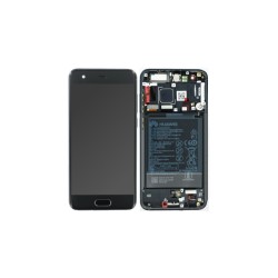 Γνήσια Οθόνη LCD και Μηχανισμός Αφής με Πλαίσιο και Μπαταρία για Huawei Honor 9 02351LGK Μαύρο (Service Pack)