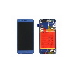 Γνήσια Οθόνη LCD και Μηχανισμός Αφής με Πλαίσιο και Μπαταρία για Huawei Honor 8 02350USN Blue (Service Pack)
