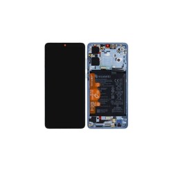 Γνήσια Οθόνη LCD και Μηχανισμός Αφής με Πλαίσιο και Μπαταρία για Huawei P30 Lite MAR-L01A / MAR-L21A / MAR-LX1A 02352RQA Peacock Blue (Service Pack)