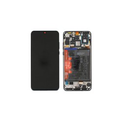 Γνήσια Οθόνη LCD και Μηχανισμός Αφής με Πλαίσιο και Μπαταρία για Huawei P30 Lite (Front Cam 32MP) 02352PJM Μαύρο (Service Pack)