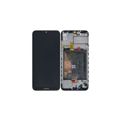 Γνήσια Οθόνη LCD και Μηχανισμός Αφής με Πλαίσιο και Μπαταρία για Huawei Y6 2019 02352LVM Black (Service Pack)