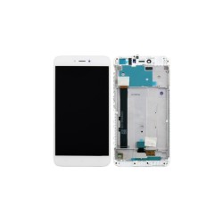 Γνήσια Οθόνη LCD και Μηχανισμός Αφής με Πλαίσιο για Xiaomi Redmi Note 5A 560410006033 Λευκό (Service Pack)