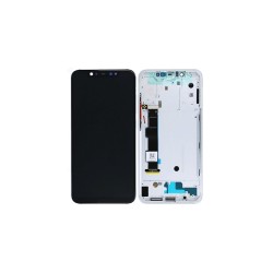 Γνήσια Οθόνη LCD και Μηχανισμός Αφής με Πλαίσιο για Xiaomi Mi 8 560310002033 Ασημί (Service Pack)