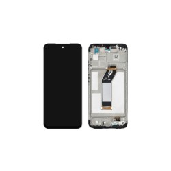 Γνήσια Οθόνη LCD και Μηχανισμός Αφής με Πλαίσιο για Xiaomi Redmi 10 560002K19A00 Tarnish Black (Service Pack)