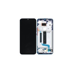 Γνήσια Οθόνη LCD και Μηχανισμός Αφής Με Πλαίσιο για Xiaomi Mi 10 Lite 5G M2002J9G 56000300J900 Aurora Blue (Service Pack)