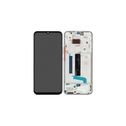 Γνήσια Οθόνη LCD και Μηχανισμός Αφής Με Πλαίσιο για Xiaomi Mi 10 Lite 5G 56000500J900 Λευκό (Service Pack)