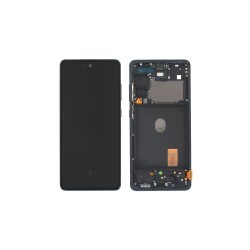 Γνήσια Οθόνη LCD και Μηχανισμός Αφής με Πλαίσιο για Samsung Galaxy S20 FE 4G G780 GH82-24219A Cloud Navy (Service Pack)