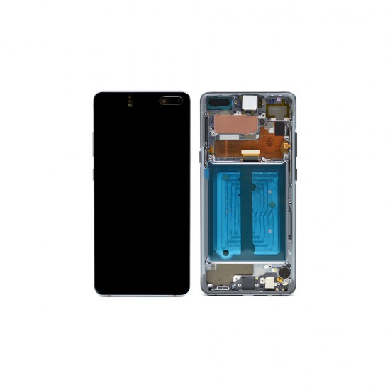 Γνήσια Οθόνη LCD και Μηχανισμός Αφής με Πλαίσιο για Samsung Galaxy S10 5G G977 GH82-20442A Crown Silver (Service Pack) Γνήσια Οθόνη LCD και Μηχανισμός Αφής με Πλαίσιο για Samsung Galaxy S10 5G G977 GH82-20442A Crown Silver (Service Pack)