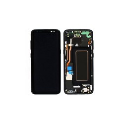 Γνήσια Οθόνη LCD και Μηχανισμός Αφής με Πλαίσιο για Samsung Galaxy S8 G950F GH97-20457A Μαύρο (Service Pack)