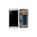 Γνήσια Οθόνη LCD Και Μηχανισμός Αφής Με Πλαίσιο για Samsung Galaxy S7 Edge G935 GH97-18533E Rose Gold (Service Pack)