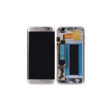 Γνήσια Οθόνη LCD Και Μηχανισμός Αφής Με Πλαίσιο για Samsung Galaxy S7 Edge G935 GH97-18533B Ασημί (Service Pack)
