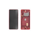Γνήσια Οθόνη LCD και Μηχανισμός Αφής Με Πλαίσιο για Samsung Galaxy S20 FE 4G SM-G780 GH82-24220E / 24219E Cloud Red (Service Pack)
