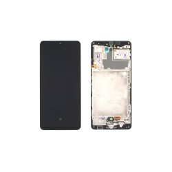 Γνήσια Οθόνη LCD και Μηχανισμός Αφής με Πλαίσιο για Samsung Galaxy A42 5G A426 GH82-24375A Μαύρο (Service Pack)