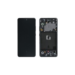 Γνήσια Οθόνη LCD και Μηχανισμός Αφής με Πλαίσιο για Samsung Galaxy A51 5G A516B / GH82-23100A / GH82-23124A Μαύρο (Service Pack)