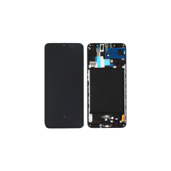 Γνήσια Οθόνη LCD και Μηχανισμός Αφής με Πλαίσιο για Samsung Galaxy A70 A705F GH82-19747A Μαύρο (Service Pack)