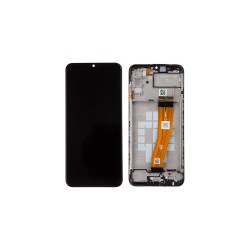Γνήσια Οθόνη LCD και Μηχανισμός Αφής με Πλαίσιο για Samsung Galaxy A02s SM-A025F (NON EU VERSION) GH81-20118A Μαύρο (Service Pack)