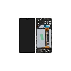 Γνήσια Οθόνη LCD Και Μηχανισμός Αφής Με Πλαίσιο για Samsung Galaxy M13 M135 GH82-29132A Μαύρο (Service Pack)