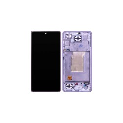 Γνήσια Οθόνη LCD Και Μηχανισμός Αφής Με Πλαίσιο για Samsung Galaxy A35 A356B GH82-34221C Μωβ (Service Pack)