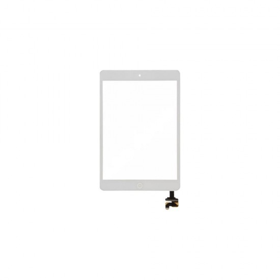 Ανταλλακτικά-Μηχανισμός αφής Touch Screen με IC για iPad Mini / Mini 2 (Με Αυτοκόλλητο Και Home Button) Λευκό