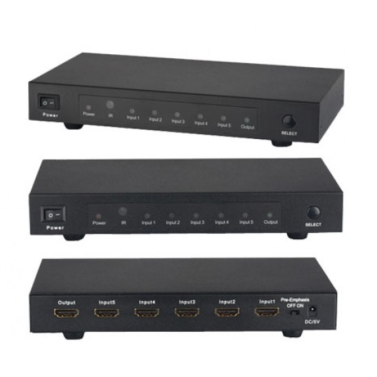Gadget-HDMI Switch 5 Εισόδων Quatech HSW0501