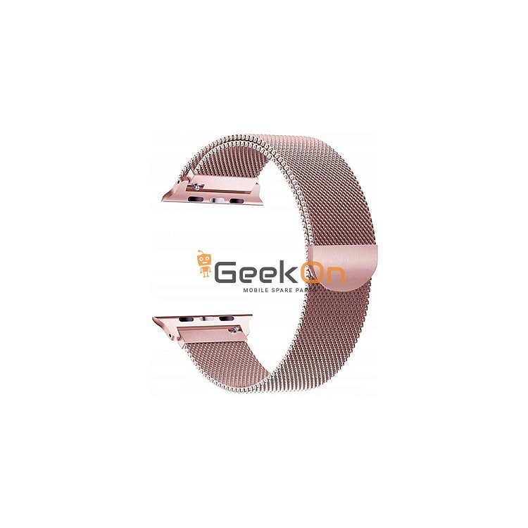 Λουράκι Milanese Loop για Apple Watch 42/44mm Μεταλλικό Ροζ Απαλό