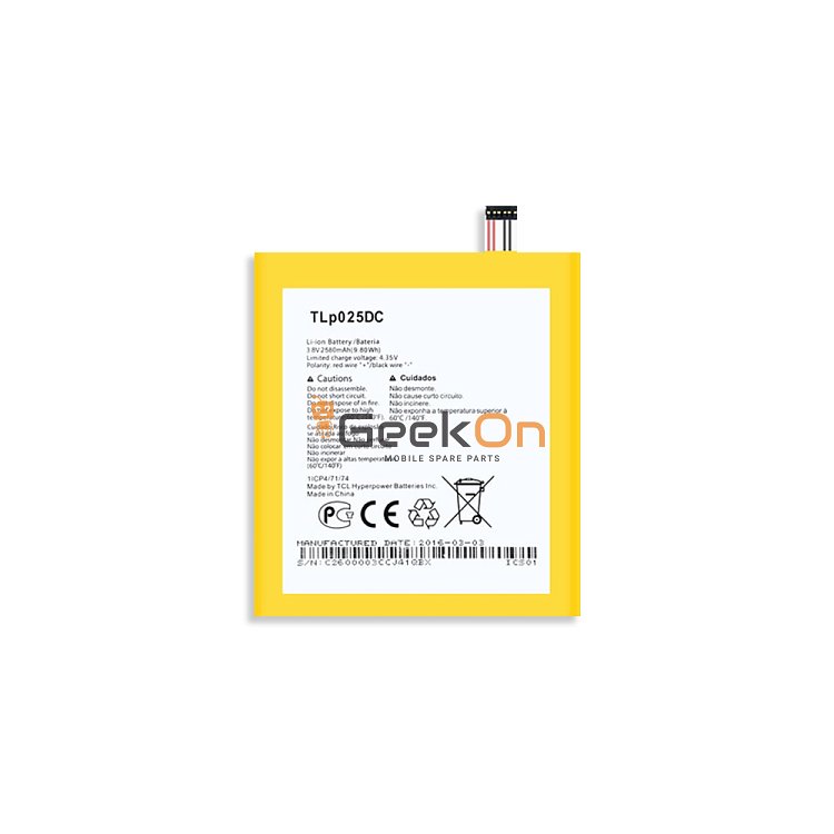 Μπαταρία Για Alcatel TLP025DC One Touch Pixi 4 6.0 2580mAh