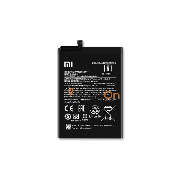 Γνήσια Mπαταρία Xiaomi BN53 Για Redmi Note 9 Pro 3400mAh 46020000181G (Service Pack)