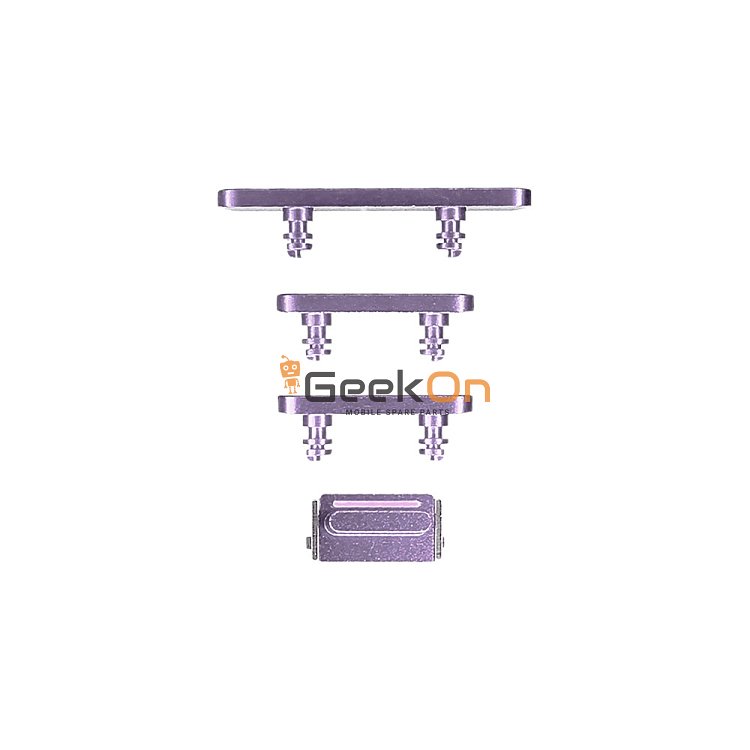 Κουμπιά Έντασης - Σίγασης &amp; Ενεργοποίησης / Volume - Silent &amp; On-Off Buttons για iPhone 12 / 12 Mini Purple