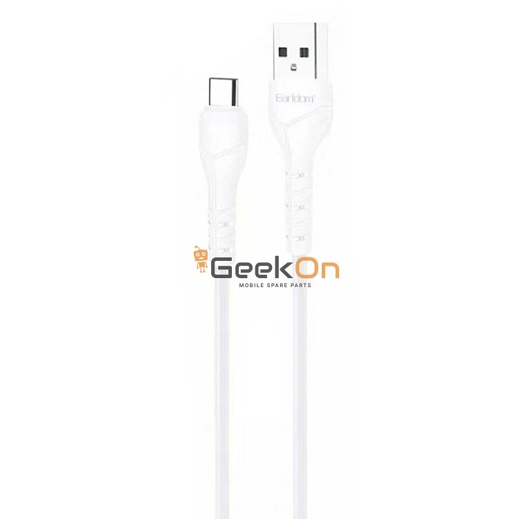 Καλώδιο Φόρτισης Earldom EC-095C USB 2.0 USB-C male - USB-A male Λευκό 1m