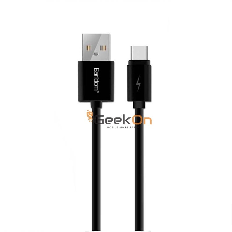 Καλώδιο Φόρτισης Earldom EC-001C USB to Type C 1m Μαύρο
