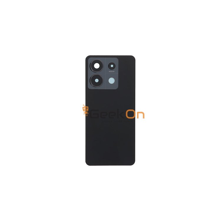 Back Cover &amp; Camera Lens / Πίσω Καπάκι και Τζαμάκι Κάμερας για Xiaomi Redmi Note 13 Pro 5G Midnight Black