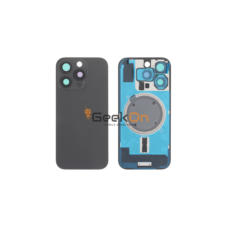 Full Back Cover Magsafe Magnet / Πίσω καπάκι Για iPhone 16 Pro Black Titanium