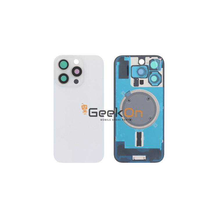 Full Back Cover Magsafe Magnet / Πίσω καπάκι Για iPhone 16 Pro White Titanium