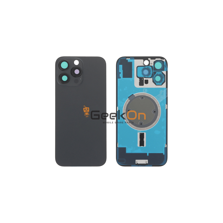 Full Back Cover Magsafe Magnet / Πίσω καπάκι Για iPhone 16 Pro Max Black Titanium