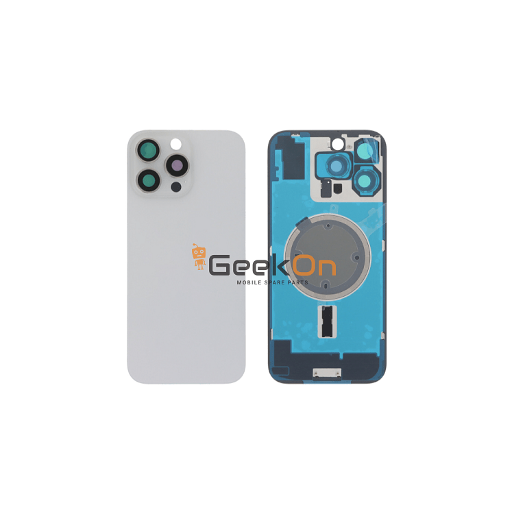 Full Back Cover Magsafe Magnet / Πίσω καπάκι Για iPhone 16 Pro Max White Titanium