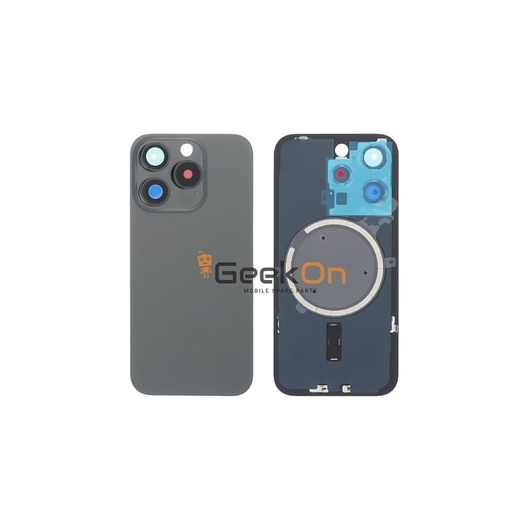 Full Back Cover Magsafe Magnet / Πίσω καπάκι Για iPhone 15 Pro Black Titanium