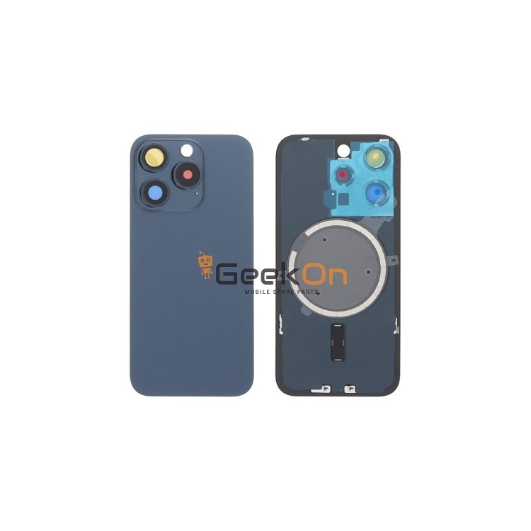 Full Back Cover Magsafe Magnet / Πίσω καπάκι Για iPhone 15 Pro Blue Titanium