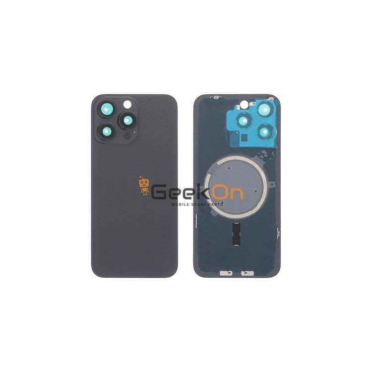 Full Back Cover Magsafe Magnet / Πίσω καπάκι Για iPhone 15 Pro Max Black Titanium