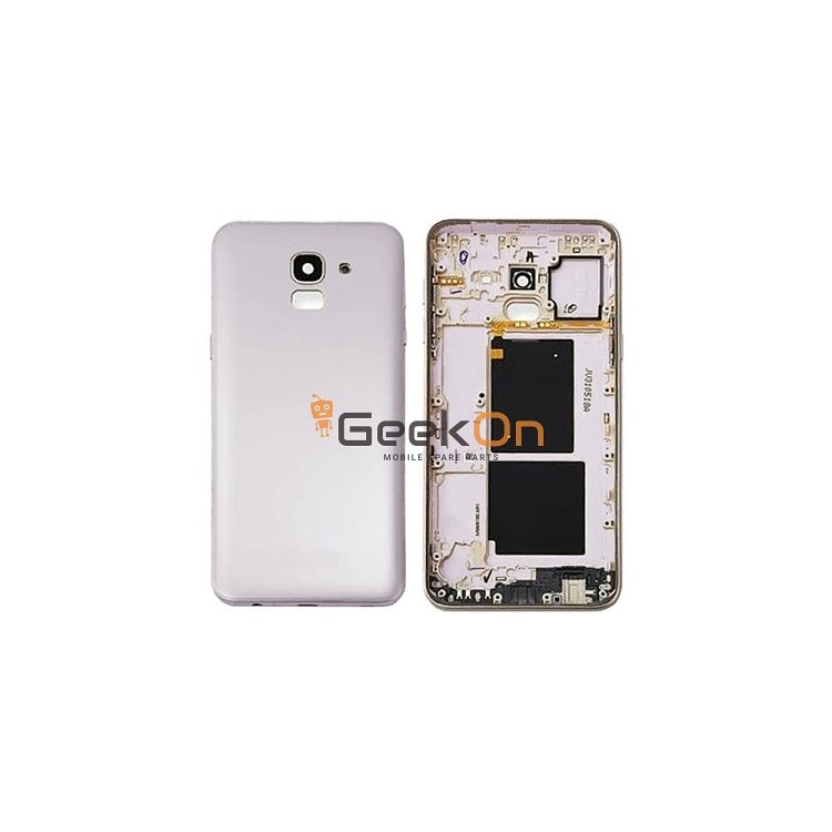 BACK COVER / Πίσω Καπάκι Για Samsung Galaxy J6 2018 J600F Ασημί